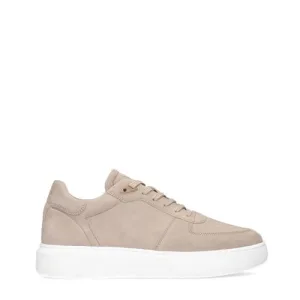 Manfield nubuck sneakers lichtgrijs