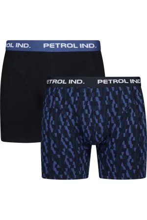 Petrol Industries Boxershorts blauw, Bedrukt