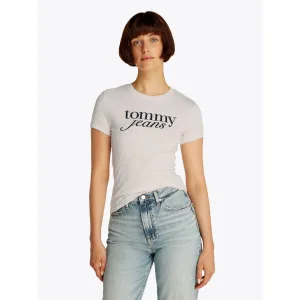 TOMMY JEANS T-shirt met logoprint op borsthoogte