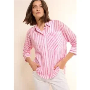 Cecil Dames Gestreept overhemd blouse in Roze