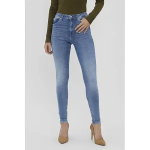 VERO MODA high waist skinny jeans VMSOPHIA light blue denim