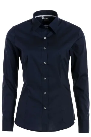 OLYMP Level Five Dames Overhemd marine, Effen