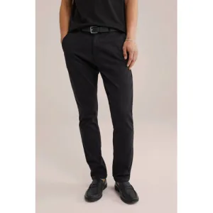 WE Fundamentals slim chino zwart