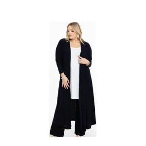 YOEK vest DOLCE van travelstof donkerblauw