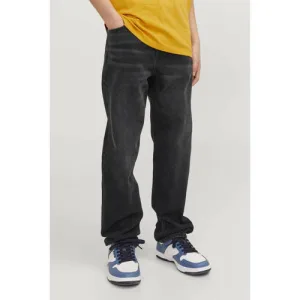 JACK & JONES JUNIOR high waist relaxed jeans JJICHRIS JJORIGINAL black denim