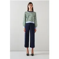 LK Bennett Keaton Crop Straight Jeans  Navy