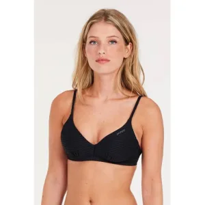 Protest voorgevormde beugel bikinitop MIXCAMEO met ribstructuur zwart