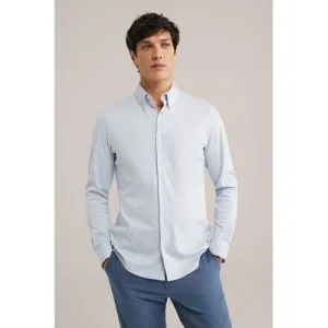 WE Fashion zakelijk overhemd lichtblauw