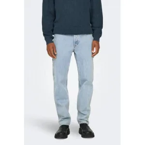 ONLY & SONS straight leg jeans ONSEDGE lichtblauw