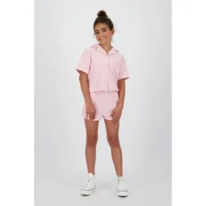 Raizzed blouse lichtroze