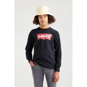 Levi’s Kids sweater Batwing met logo zwart
