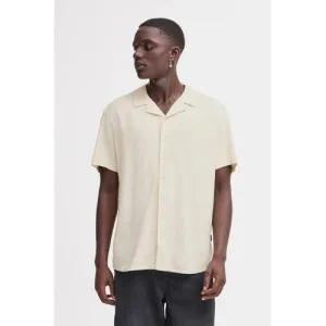 Blend linnen casual overhemd zand