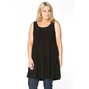 YOEK singlet van travelstof DOLCE zwart