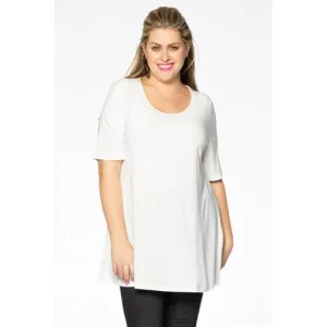 YOEK T-shirt DOLCE van travelstof wit