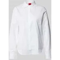 HUGO Regular fit blouse met labelstitching