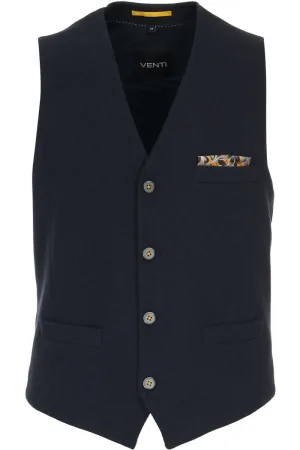 Venti Vest blauw, Effen