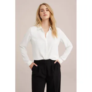 WE Fashion blouse van polyester wit