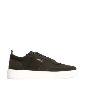 Manfield suède sneakers donkergroen