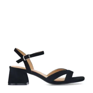 Manfield suède sandalettes zwart