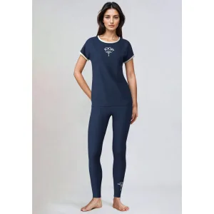 JOOP! T-shirt Move met contrasterende ronde halsopening