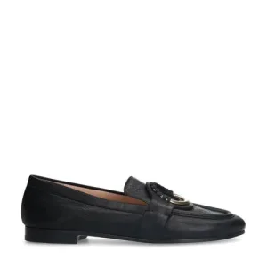 Manfield leren loafers zwart