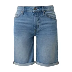 s.Oliver slim regular waist denim short medium blue denim