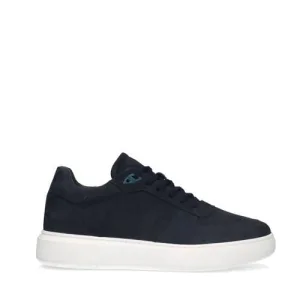 Manfield nubuck sneakers donkerblauw