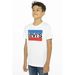 Levi’s Kids T-shirt met logo wit/blauw/rood