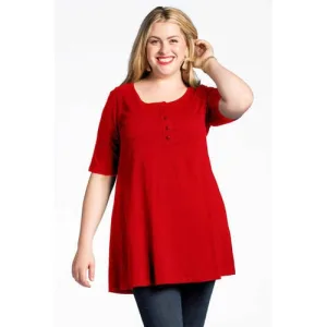 YOEK tuniek ORGANIC COTTON rood