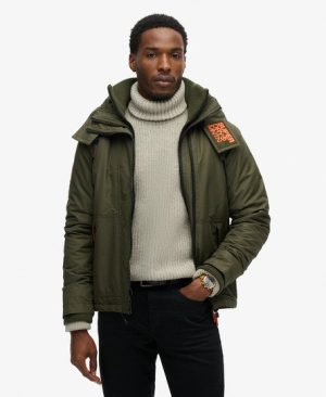 Superdry Mannen Mountain Windbreaker met Capuchon Khaki