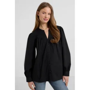 anytime blouse met v-hals zwart