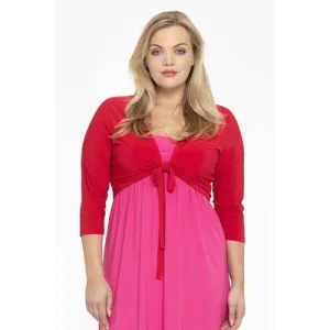 YOEK bolero DOLCE van travelstof rood