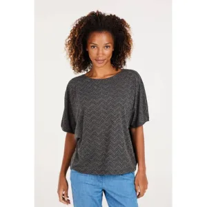 Protest top met all over print