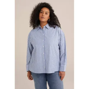 WE Fashion Curve blouse blauw
