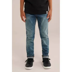 WE Fashion Blue Ridge tapered fit jeans bright blue denim