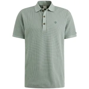 Cast Iron Polo Waffl Blauw heren