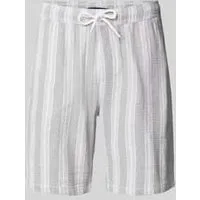 MCNEAL Korte regular fit broek met structuurmotief