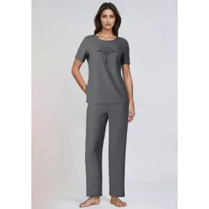 JOOP! 7/8 broek Luxe met geïntegreerd logopatroon