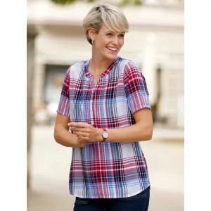 Classic Basics Geruite blouse