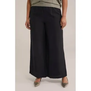 WE Fashion Curve regular waist broek zwart