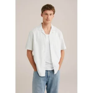 WE Fashion linnen casual overhemd wit