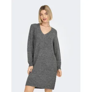 JDY gebreide jurk JDYELANORA grijs