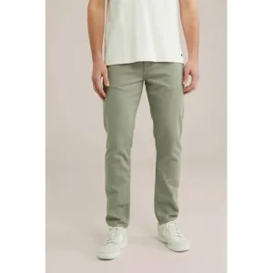 WE Fashion slim chino lichtgroen
