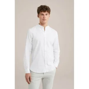 WE Fashion linnen casual overhemd wit