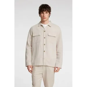 SELECTED HOMME linnen relaxed overshirt beige