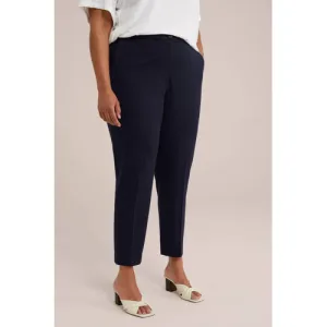 WE Fashion Curve tapered fit broek donkerblauw