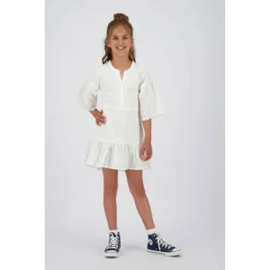 Vingino A-lijn jurk broderie wit