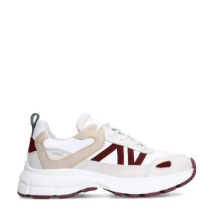 Manfield chunky leren sneakers wit