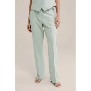 WE Fashion flared pantalon mintgroen