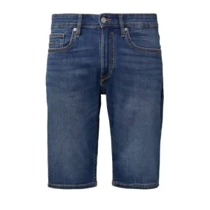 s.Oliver denim regular denim short dark blue denim